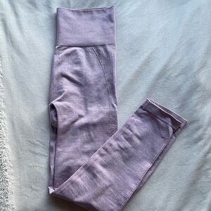 Lavender nylon seamless scrunch high waisted leggings